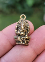 Ganesh Pendant Hindu Power Silver Gold Plated Evil Eye Protection Shield K51 New