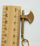 Sikh punjabi brass axe pendant in golden chain singh khalsa kaur locket d12