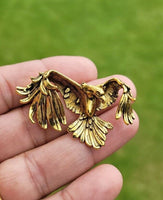 Flying eagle gold or silver plated celebrity brooch designer broach pin k18 new