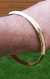 Sikh brass kara collar edge gold look singh kaur bangle khalsa kada bracelet cc5