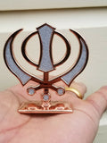 Sikh punjabi rose gold singh kaur khanda khalsa car dashboard desktop stand uu1