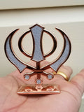 Sikh punjabi rose gold singh kaur khanda khalsa car dashboard desktop stand uu1