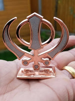 Sikh punjabi rose gold singh kaur khanda khalsa car dashboard desktop stand uu1