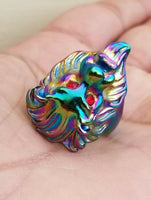 Punjabi Lion Ring Rainbow Colour Steel Sharukh Khan Movie Jawan Evil Eye Shield