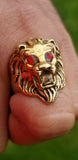 Punjabi Sikh Lion Brass Ring Golden Movie Jawan Sharukh Khan Evil Eye Protection