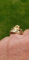 Punjabi Sikh Lion Brass Ring Golden Movie Jawan Sharukh Khan Evil Eye Protection