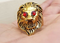 Punjabi Sikh Lion Brass Ring Golden Movie Jawan Sharukh Khan Evil Eye Protection