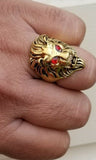 Punjabi Sikh Lion Brass Ring Golden Movie Jawan Sharukh Khan Evil Eye Protection