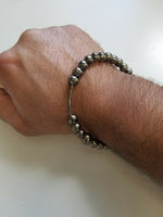 Meditation praying steel black beads hindu budh sikh singh kaur simarana kara j3