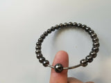 Meditation praying steel black beads hindu budh sikh singh kaur simarana kara j3