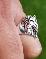 New Jawan Movie Lion Ring Steel Mundi Sharukh Khan Evil Eye Protection mundri BB