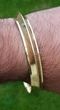 Sikh brass kara singh kaur bangle punjabi 22 ct gold look kada bracelet gift l14