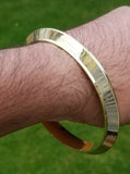 Sikh brass kara singh kaur bangle punjabi 22 ct gold look kada bracelet gift l14