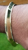 Sikh brass kara singh kaur bangle punjabi 22 ct gold look kada bracelet gift l14