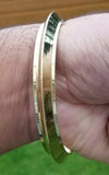 Sikh brass kara singh kaur bangle punjabi 22 ct gold look kada bracelet gift l14