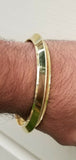 Sikh brass kara singh kaur bangle punjabi 22 ct gold look kada bracelet gift l14