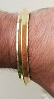 Sikh brass kara singh kaur bangle punjabi 22 ct gold look kada bracelet gift l14