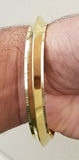 Sikh brass kara singh kaur bangle punjabi 22 ct gold look kada bracelet gift l14