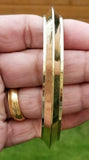 Sikh brass kara singh kaur bangle punjabi 22 ct gold look kada bracelet gift l14