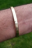 Stunning sikh singh kaur khalsa kara gold plated bangle smooth khanda design aa4