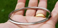 Stainless steel kara bangle sikh one edge kada singh kaur punjabi bracelet r6