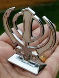 Sikh punjabi silver singh kaur khanda khalsa car dashboard desktop stand uu14