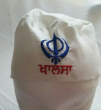 Sikh punjabi white kids infants baby patka pathka khanda bandana head wrap gear