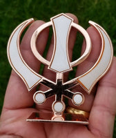 Sikh punjabi rose gold singh kaur khanda khalsa car dashboard desktop stand uu4