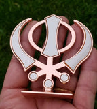 Sikh punjabi rose gold singh kaur khanda khalsa car dashboard desktop stand uu4