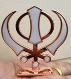 Sikh punjabi rose gold singh kaur khanda khalsa car dashboard desktop stand uu4