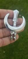 Sarbloh chand tora hand made punjabi sikh singh kaur khanda pin brooch gift bbb2