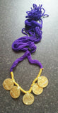 Punjabi Folk Cultural Bhangra Gidha Sat Kartar Taweets Purple thread necklace C3