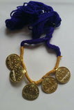 Punjabi Folk Cultural Bhangra Gidha Sat Kartar Taweets Purple thread necklace C3