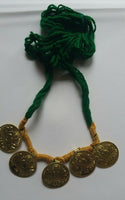 Punjabi Folk Cultural Bhangra Gidha Sat Kartar Taweets Green thread necklace C1