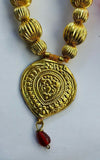 Punjabi Folk Cultural Bhangra Gidha Kaintha Pendant Pink thread necklace M14