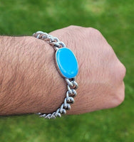 Stainless steel salman khan bracelet turquoise dabang firoza celebrity bollywood