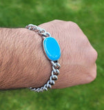 Stainless steel salman khan bracelet turquoise dabang firoza celebrity bollywood