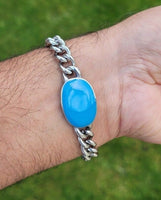 Stainless steel salman khan bracelet turquoise dabang firoza celebrity bollywood