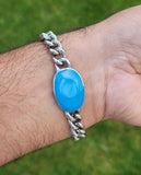 Stainless steel salman khan bracelet turquoise dabang firoza celebrity bollywood