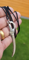 Steel hindu punjabi sikh singh kaur sword kirpan pendant in thread necklace gg1