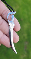 Steel hindu punjabi sikh singh kaur sword kirpan pendant in thread necklace gg1