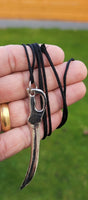 Steel hindu punjabi sikh singh kaur sword kirpan pendant in thread necklace gg1