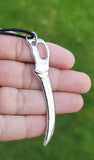 Steel hindu punjabi sikh singh kaur sword kirpan pendant in thread necklace gg1