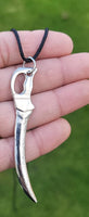 Steel hindu punjabi sikh singh kaur sword kirpan pendant in thread necklace gg1