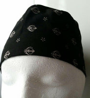 Sikh punjabi light black kids baby patka pathka khandas bandana head wrap gear