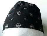 Sikh punjabi light black kids baby patka pathka khandas bandana head wrap gear