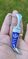 Stainless Steel Sikh kirpan Siri Sahib taksali Singh Religious Gift Sword Blue