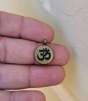 Om Pendant Hindu Ohm Power Silver Gold Plated Evil Eye Protection Shield K53 New