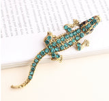 Crocodile Designer Brooch Vintage Look Gold Plated Celebrity Broach Pin K40 New