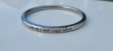 Sikh kara taati vaao na lagai words smooth flat stainless steel singh bangle e15